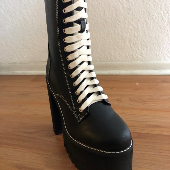Dolls Kill Shoes Dolls Kill Black Lace Up Platform Boots Poshmark